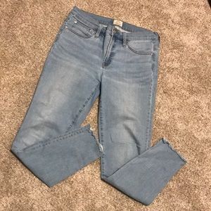 J. Crew 9” High-rise Toothpick Jeans